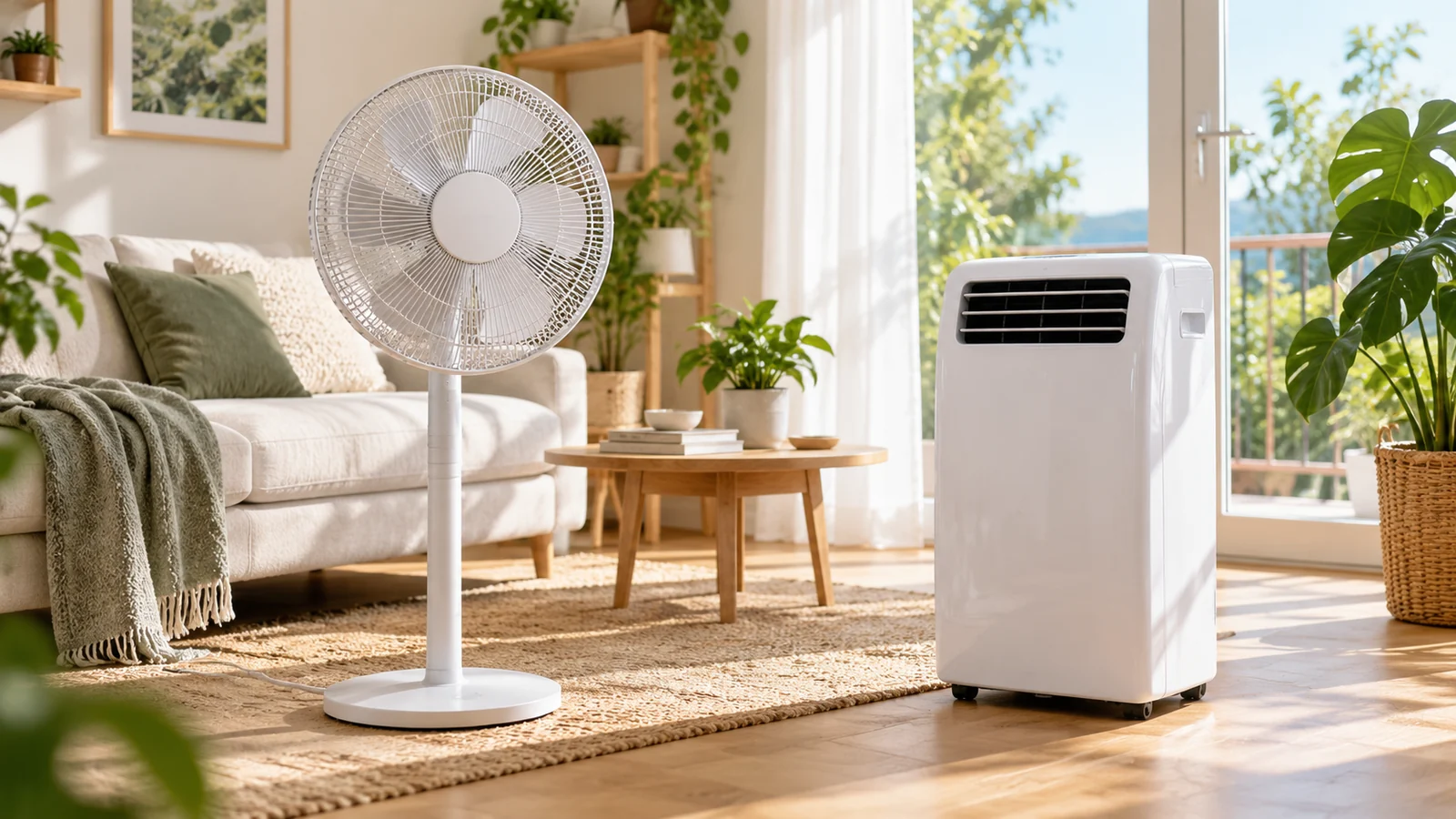 Standventilator und mobiles Klimagerät im direkten Vergleich